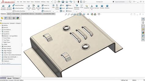 sheet metal forming tools|solidworks sheet metal stamping.